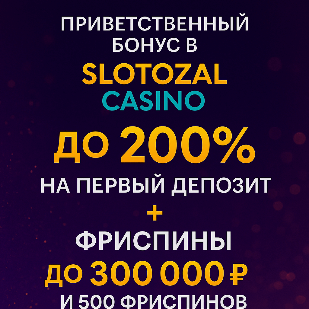 Бонус для новичков в Slotozal Casino